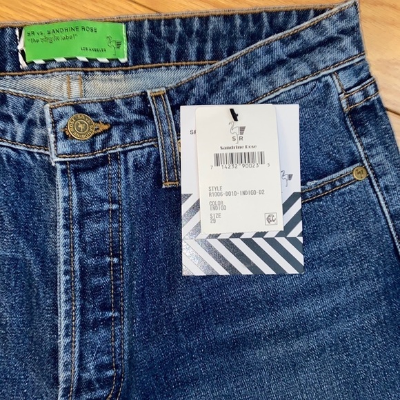 NWT Sandrine Rose Straight Leg Button-Fly Jean in Indigo, size 29 - Picture 6 of 12